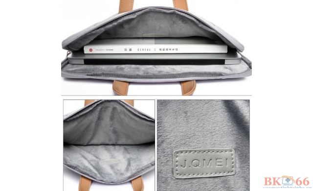 Túi  thời trang J.QMEI chống sốc cho Laptop, MacBook tặng kèm túi phụ rời